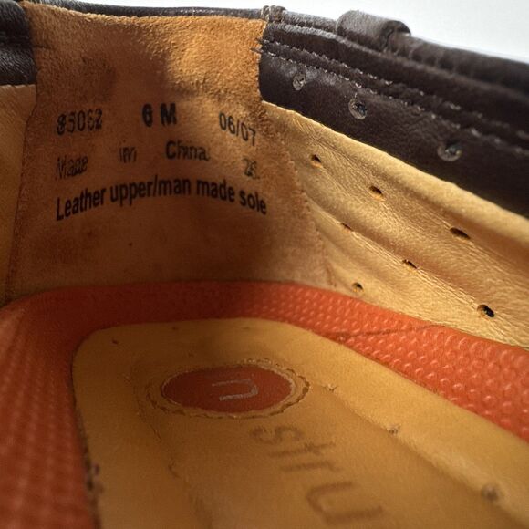 Clarks Unstructured Womens Rosily Brown‎ Leather Slip On Shoes Size 6 M Comfort - Picture 5 of 10